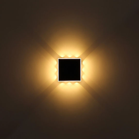 Globo Lighting Panou LED Putere 12W cu Alb Cald Lumini 20x20cm.