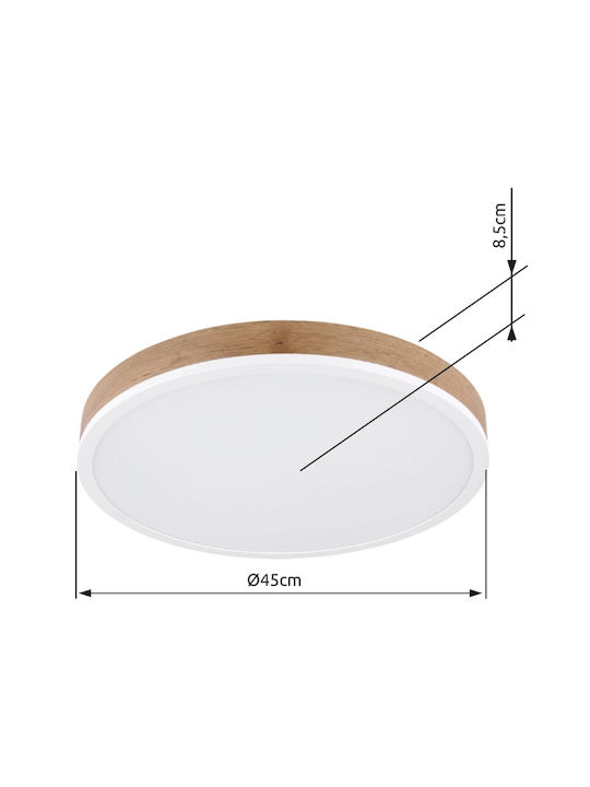 Globo Lighting Round Outdoor LED Panel 24W with Warm White Light 3000K 45cm