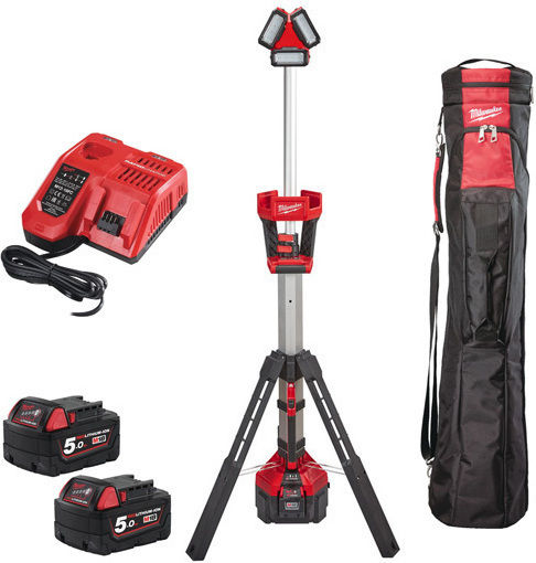 Milwaukee Battery Jobsite Light LED IP54 with Brightness up to 2000lm M18 SAL-502B