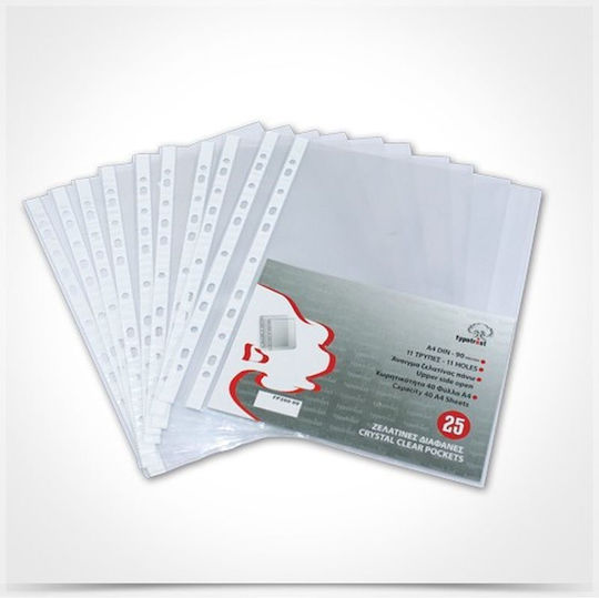 Typotrust Plastic Sleeve for Documents A4 with Holes