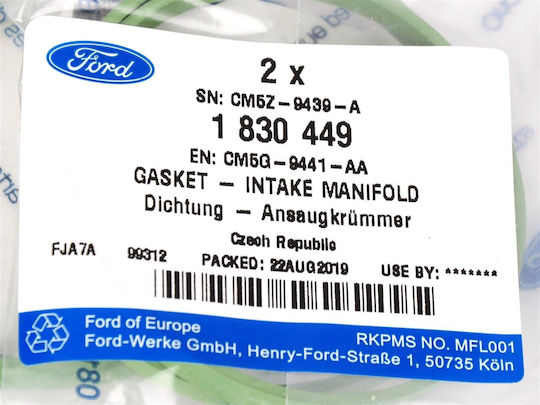 Intake Manifold Gasket Oe Ford