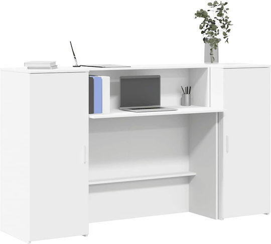 vidaXL Επαγγελματικό Γραφείο Υποδοχής Π180xΒ50xΥ103.5cm με Ντουλάπι