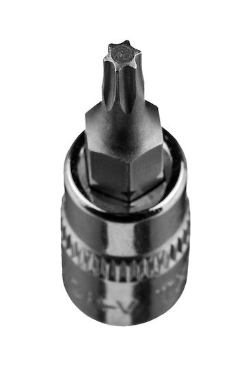 Neo Tools Битов ключ с Torx връх и Квадратно Гнездо 1/4'' 1бр