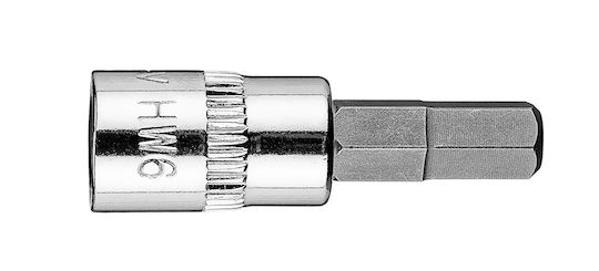 Neo Tools Bit-Stecknuss mit Inbusschlüssel-Bit und Antriebsvierkant 1/4'' Größe H6x37mm 1Stück