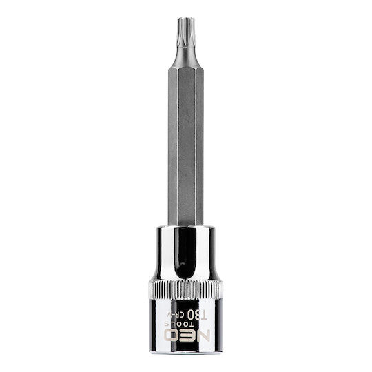 Neo Tools Priza Cheie tubulară Pneumatic - Pneumatic cu Vârf Torx și Patrat de Prindere 1/2'' Dimensiune T30x100mm 1buc