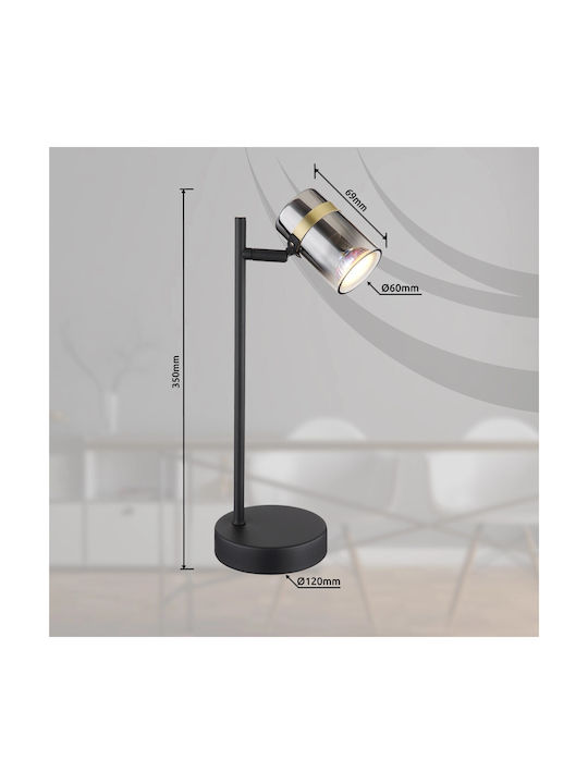 Globo Lighting Office Lamp for Socket GU10 in Black Color