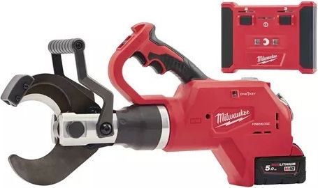 Milwaukee M18 HCC75R-502C Ηλεκτρικός Κόφτης Καλωδίων Μπαταρίας Λιθίου 18V 2x5Ah με Θήκη