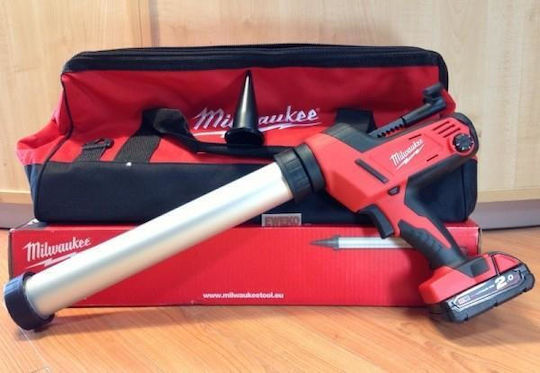Milwaukee C18 PCG/600A-201B Battery Silicone Glue Gun 18V 1x2Ah With Case