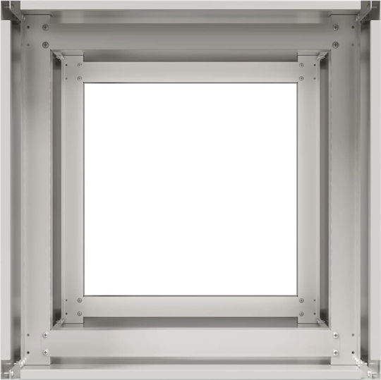 vidaXL Метална Кутия За Саксии Сребриста 40x40x80см