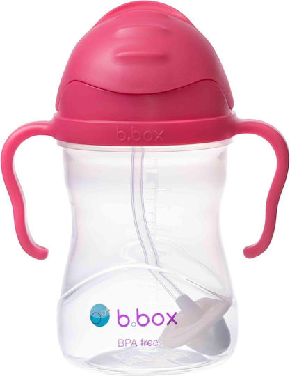 B.Box Lern-Trinkflasche Kunststoff mit Griffen Rosa für 4m+m+ 240ml