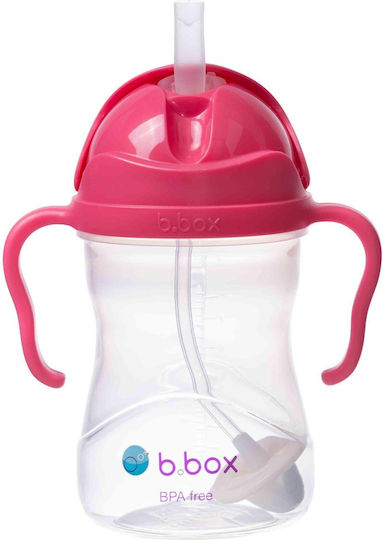 B.Box Lern-Trinkflasche Kunststoff mit Griffen Rosa für 4m+m+ 240ml