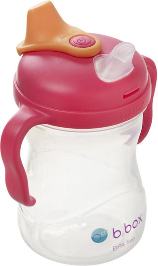 B.Box Lern-Trinkflasche Kunststoff mit Griffen Rosa für 4m+m+ 240ml