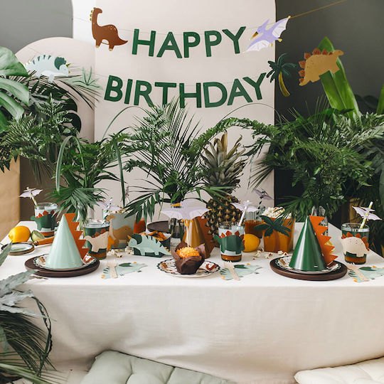 PartyDeco Капачета Динозаври 6бр