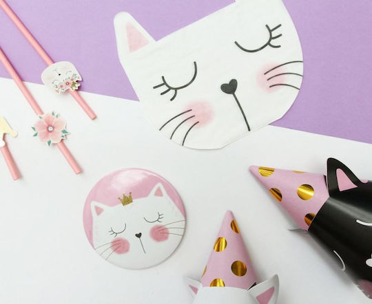GoDan Party Hats Party Hat 6 pieces Kitten 6pcs
