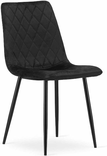 Καρέκλες Τραπεζαρίας Turin 60x50x50εκ. 2τμχ Black Velvet