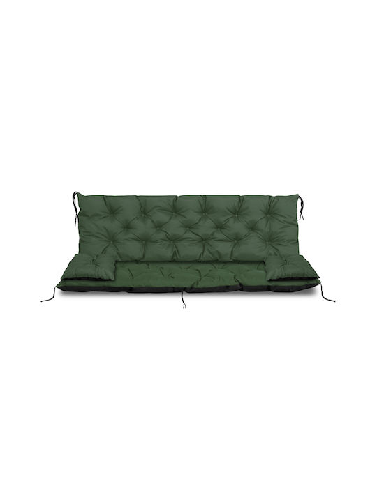 AIO Factory Waterproof Garden Sofa Cushion with Backrest Green 60x120cm