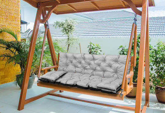 AIO Factory Wasserdichtes Gartenstuhlkissen mit Rückenlehne Hellgrau 60x180cm
