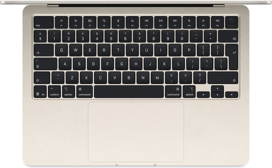 Apple MacBook Air 15.3" IPS Retina Display (M4-10-Core/16GB/256GB SSD/10-Core GPU) με Φορτιστή 35W (Dual Port) Starlight (US Keyboard)