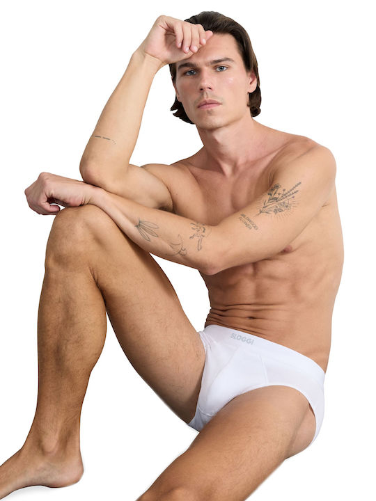Ever Ease Men's Slips White with Patterns 2Pack