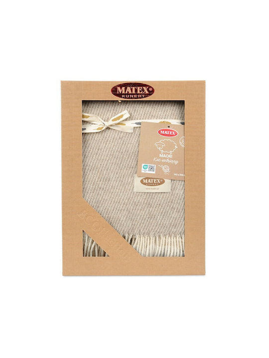 Matex Κουβέρτα Καναπέ με Κρόσσια 140x200εκ. Beige