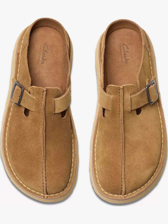 Solsbury Mule Men's Leather Slippers Brown