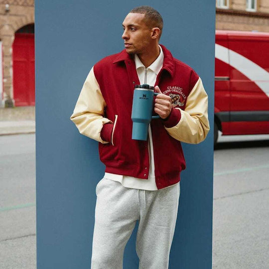 Stanley Quencher H2.0 FlowState Handled Tumbler Thermos Bottle Stainless Steel BPA Free 1.18lt White With Straw And Handle