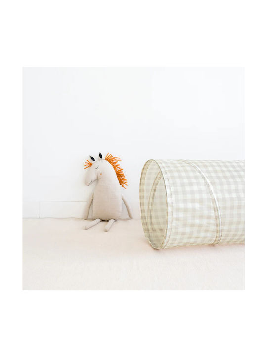 3sprouts Play Tunnel Recycled Fabric Gingham Beige