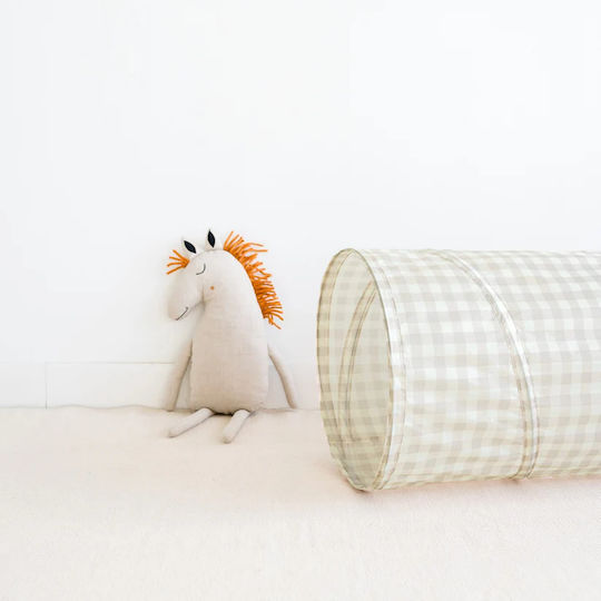 3sprouts Play Tunnel Recycled Fabric Gingham Beige