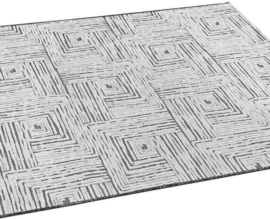 Madi Whirl Teppich Rechteckig Synthetisch,Polyester/Cotton/Leather Grey