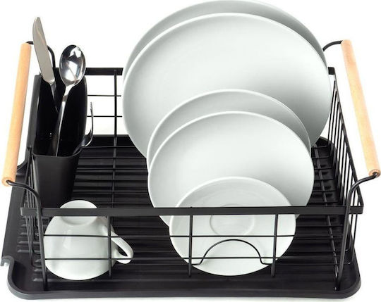 Vilde Geschirrabtropfer & Abtropfgitter Inox Schwarz 42,5x29,5x19cm