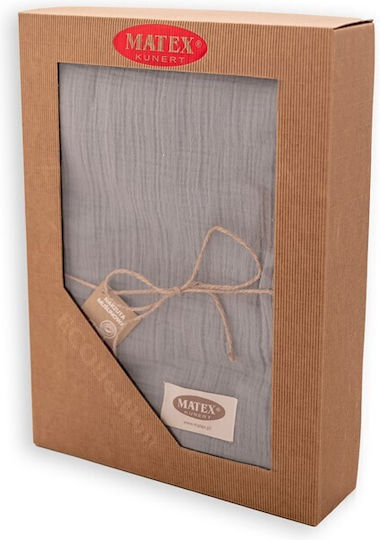 Matex Muslin Κουβερλί Υπέρδιπλο Βαμβακερό Dark Gray 240x210cm