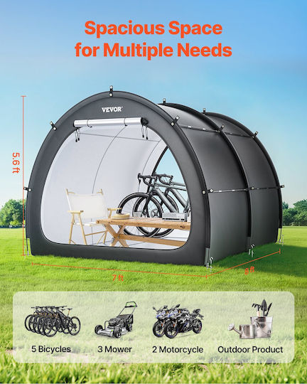 Wasserdichtes Fahrradzelt Fächerform Vevor 5+ Fahrräder