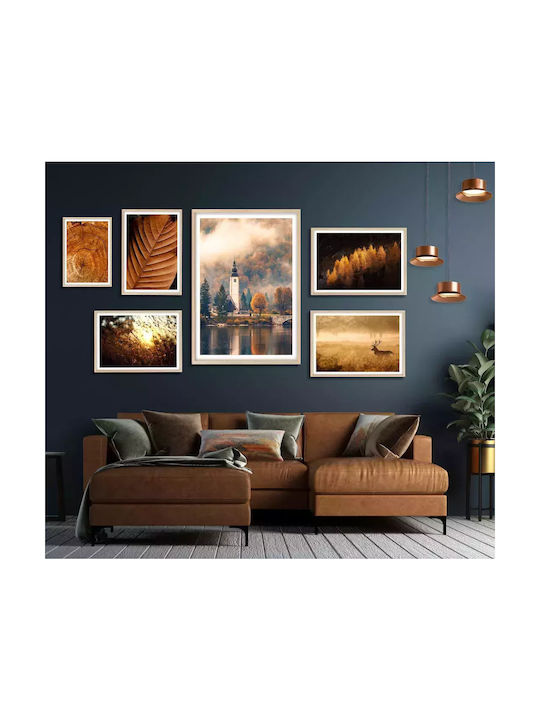 Poster Deer Pst25127 60cm X 90cm Μαύρο Ξύλινο Κάδρο