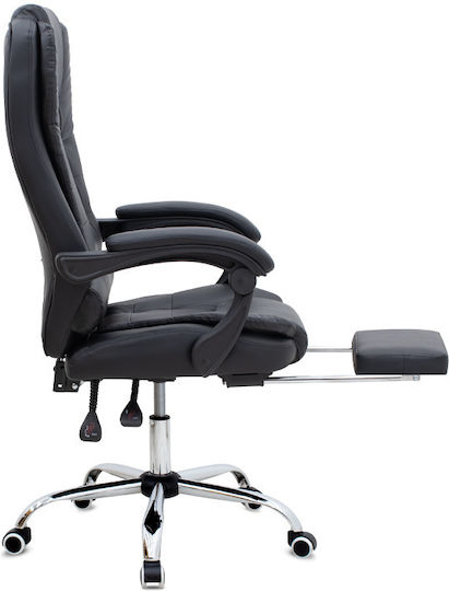 Megapap Daria Executive Reclining Office Chair with Fixed Arms Black Velvet-Black Metal GP040-0017,1