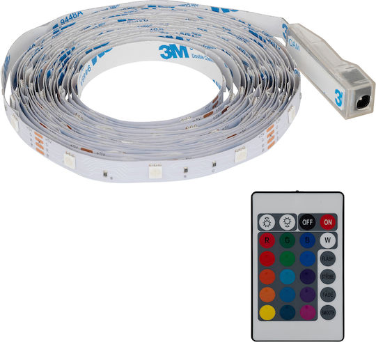 LED-Streifen USB 5V 5m mit Netzteil & Fernbedienung