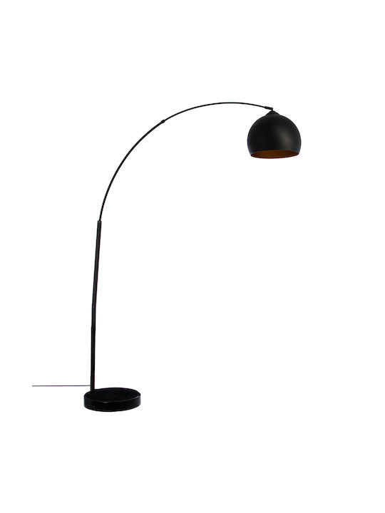 Stehlampe H177cm. Schwarz