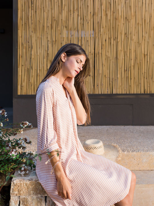 Pink Label B103 Φόρεμα Παραλίας Μπεζ