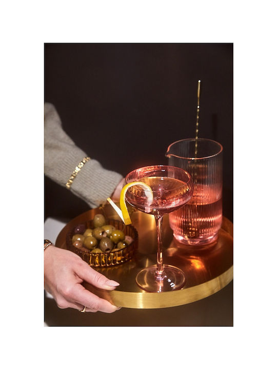Here's How Set of Glasses White Wine / Cocktail/Drinking / Whiskey made of Glass in Pink Color Stemmed 177ml 2pcs
