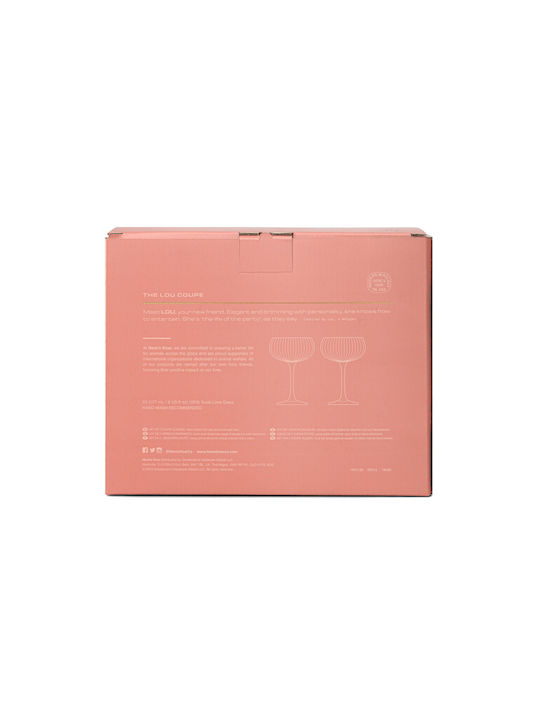 Here's How Set of Glasses White Wine / Cocktail/Drinking / Whiskey made of Glass in Pink Color Stemmed 177ml 2pcs