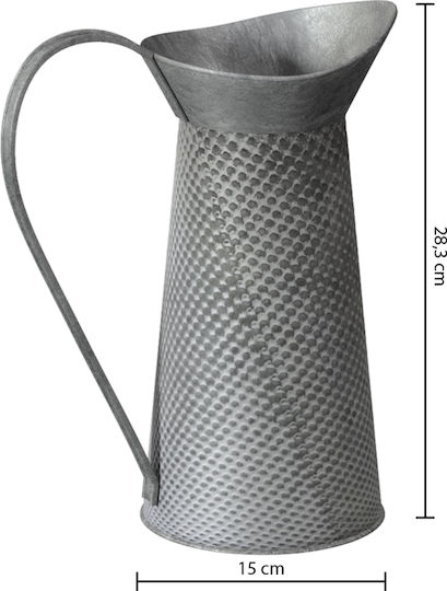 Διακοσμητικό Βάζο Metallisch Zinc Gray 25x16x28.5cm 1Stück