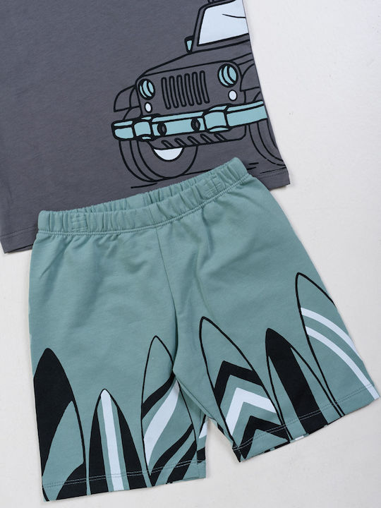 Kids' Set with Shorts Summer 2pcs Anthracite
