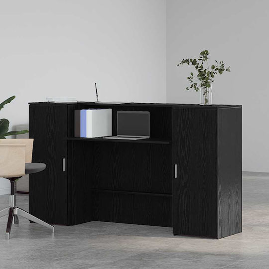 vidaXL Professional Office Reception Desk L180xW50xH103.5cm with Cabinet
