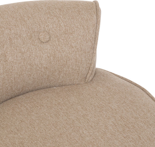 Stool For Living Room with Backrest Wooden A-s Firmin Beige 46x49x58cm