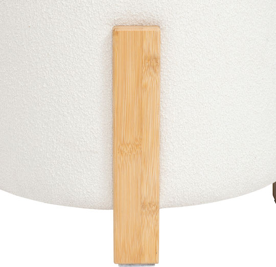 Hocker Für das Wohnzimmer Hölzernes A-s Bansa White 37.5x37.5x32cm
