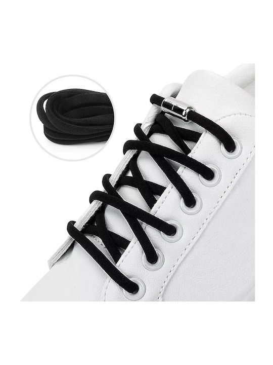 Smart Elastic Shoelaces Metal Clip Black Color