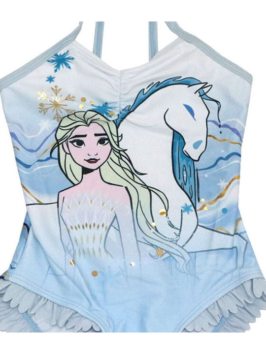 Disney Frozen Παιδικό Μαγιό Ολόσωμο Μπλε