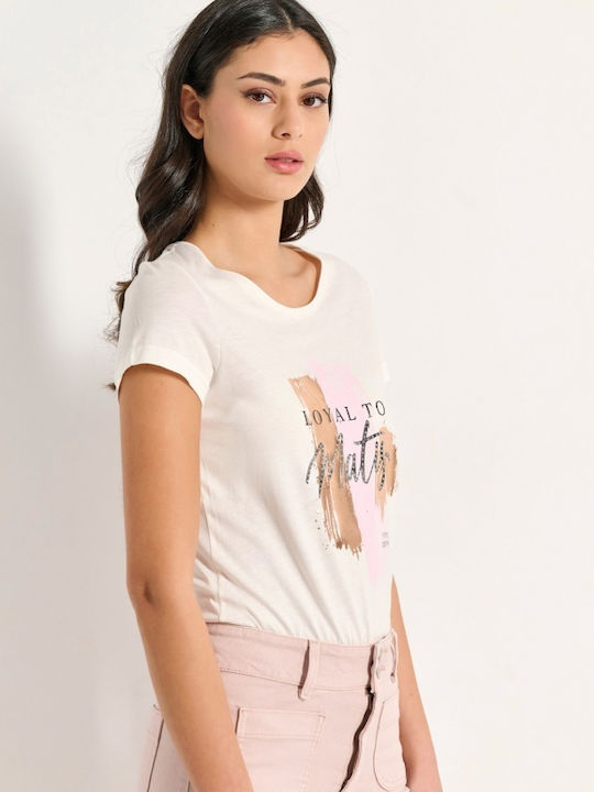 Bluze Damă Crop Top Bumbac Mâneci Scurte Albastru