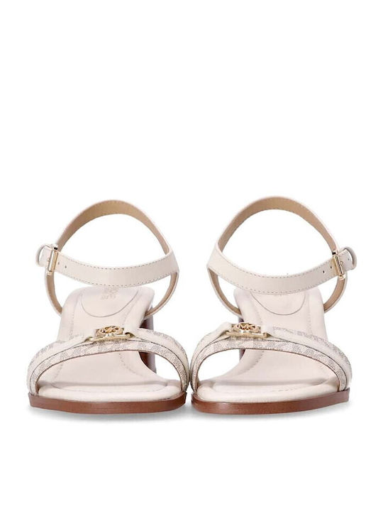 Women's Flat Sandals in White Color