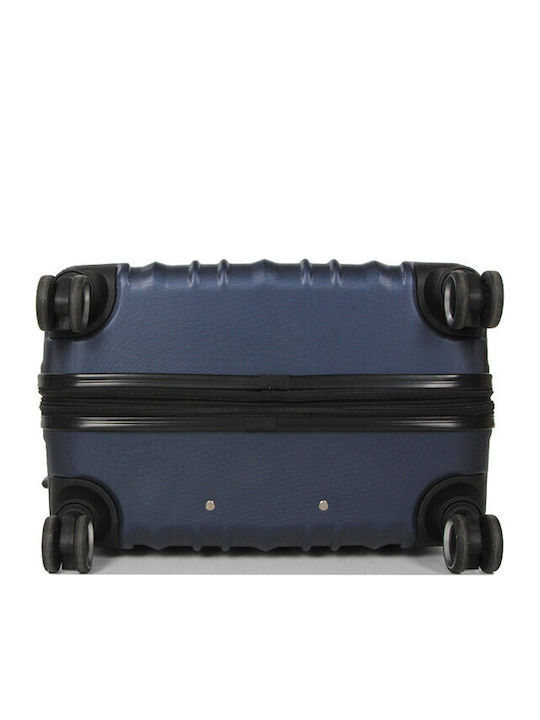 WORLDLINE Mittlerer Reisekoffer Hartschalen Blue mit 4 Räder Höhe 65cm