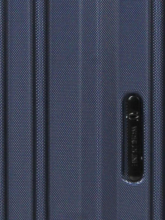 WORLDLINE Mittlerer Reisekoffer Hartschalen Blue mit 4 Räder Höhe 65cm
